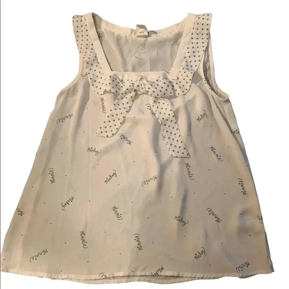 Disney Tops - LC Lauren Conrad Minnie Collection bow blouse